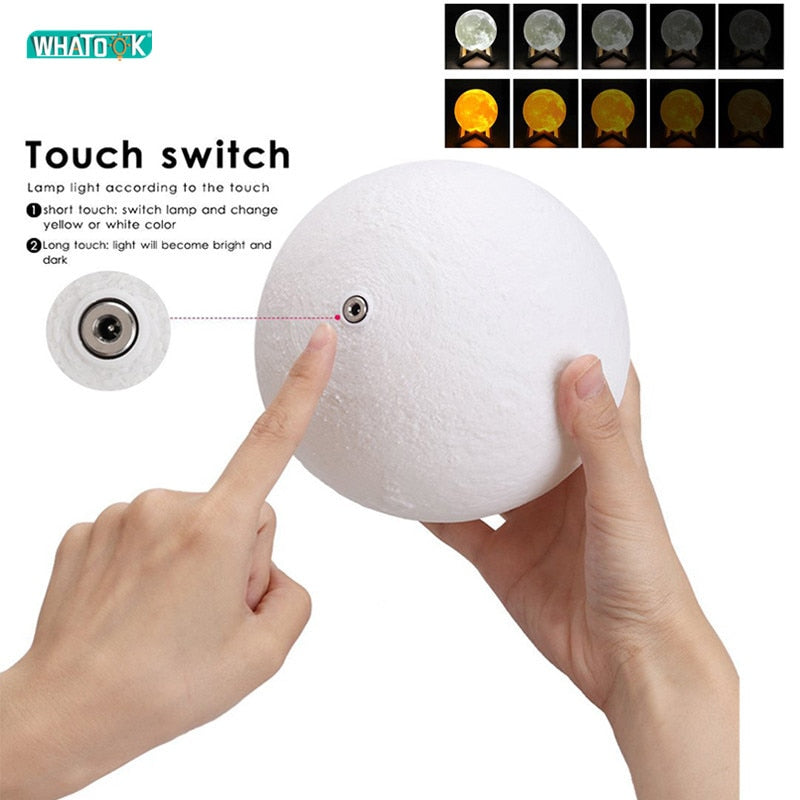 Rechargeable LED Night Light Moon Lamp