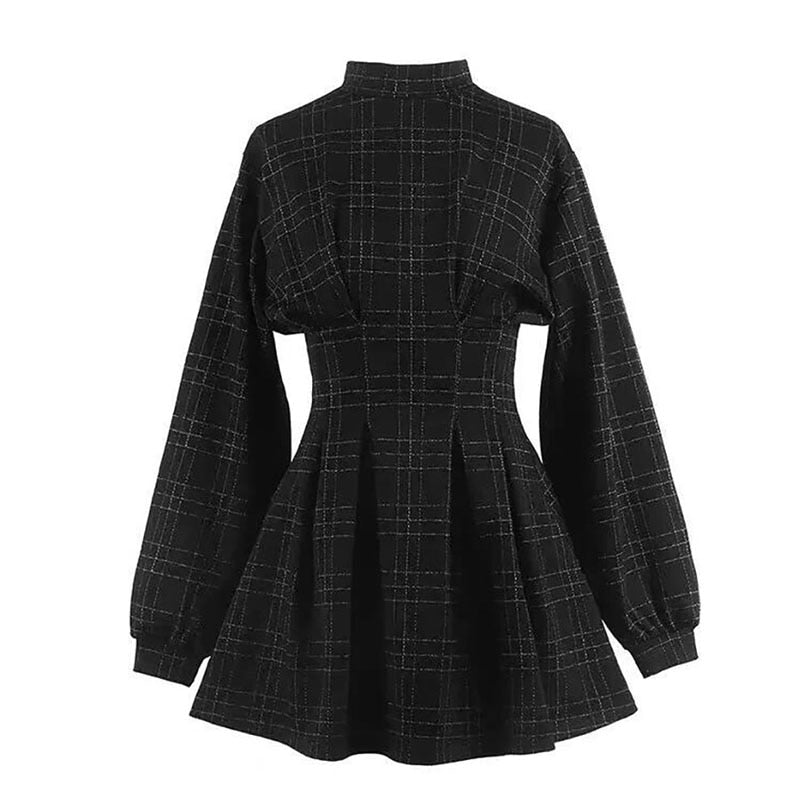 Spring Women Vintage Mini Dress