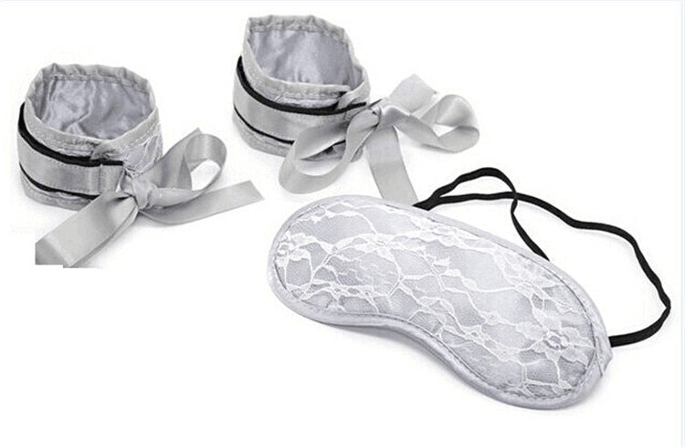 Sexy Black Lace Eye Mask Handcuffs Bracelet