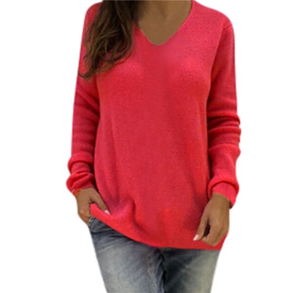 Women Sexy V Neck Sweaters