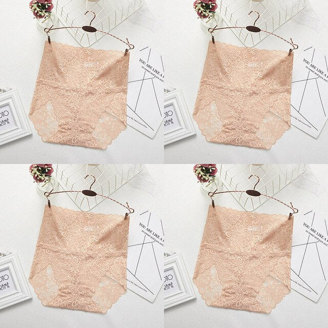 Women High Waist Lace Panties
