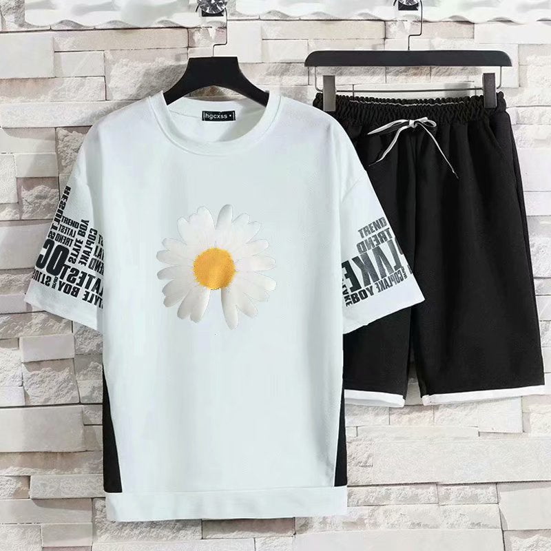 New Men's T-shirt Set Fashion Hip Hop Streetwear
