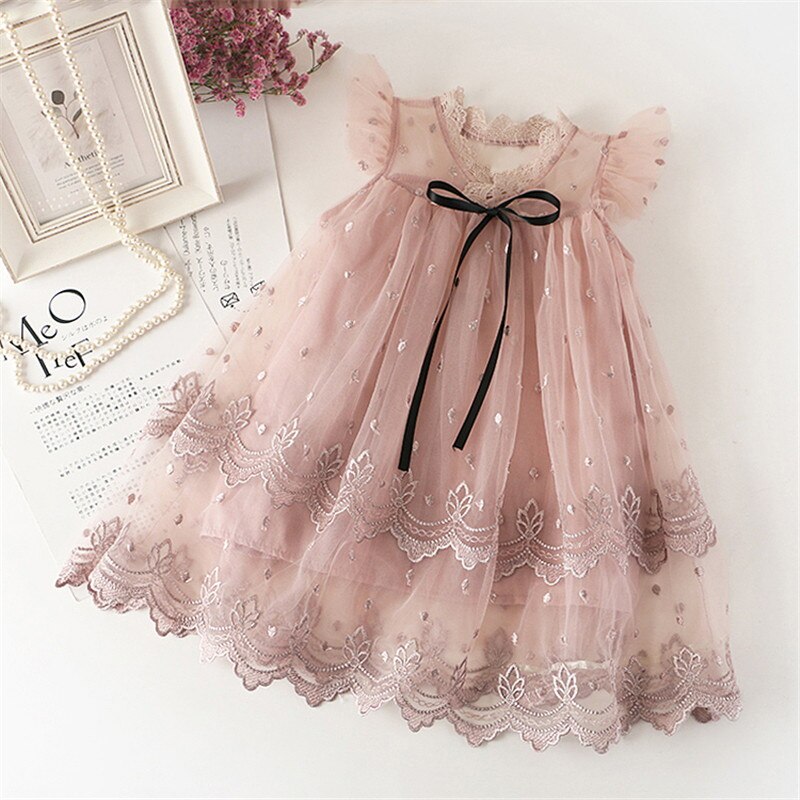 Red Lace Flower Dress