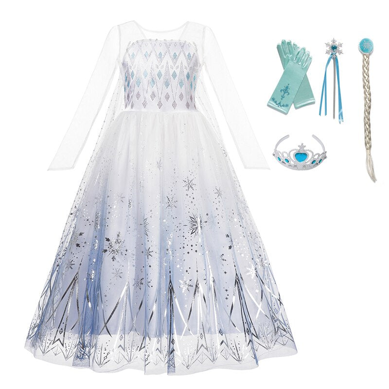 Queen Elsa Princess Dress