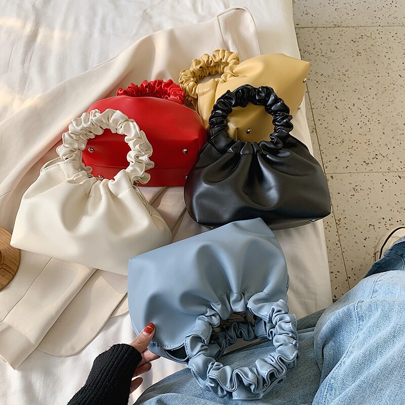 Women Leather Cloud Tote Bags