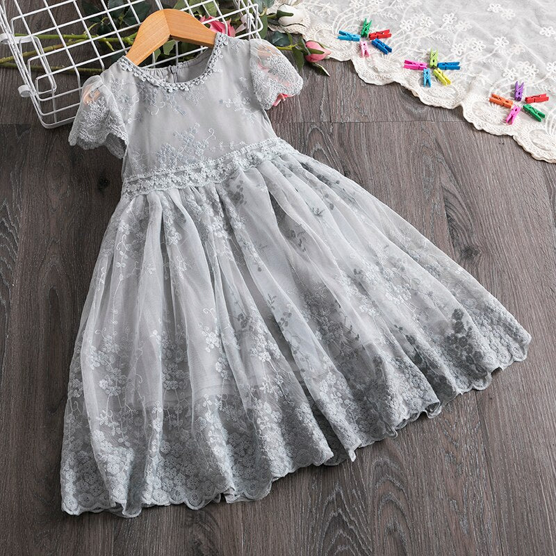 Red Lace Flower Dress