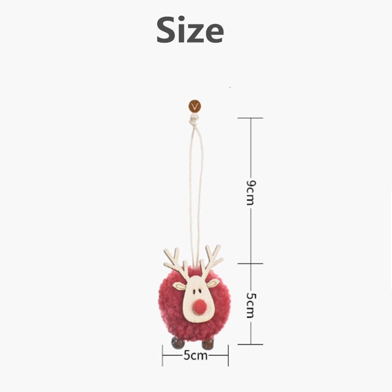 Wooden Elk Christmas Decoration Tree Cute Hanging Decor