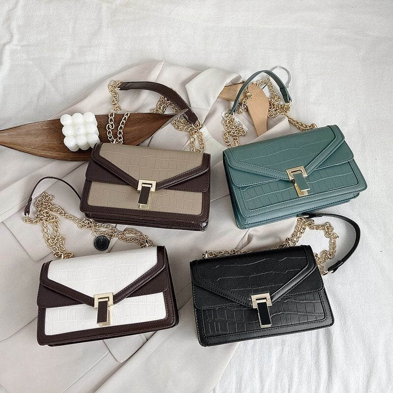 Stone Pattern Small PU Leather Bags