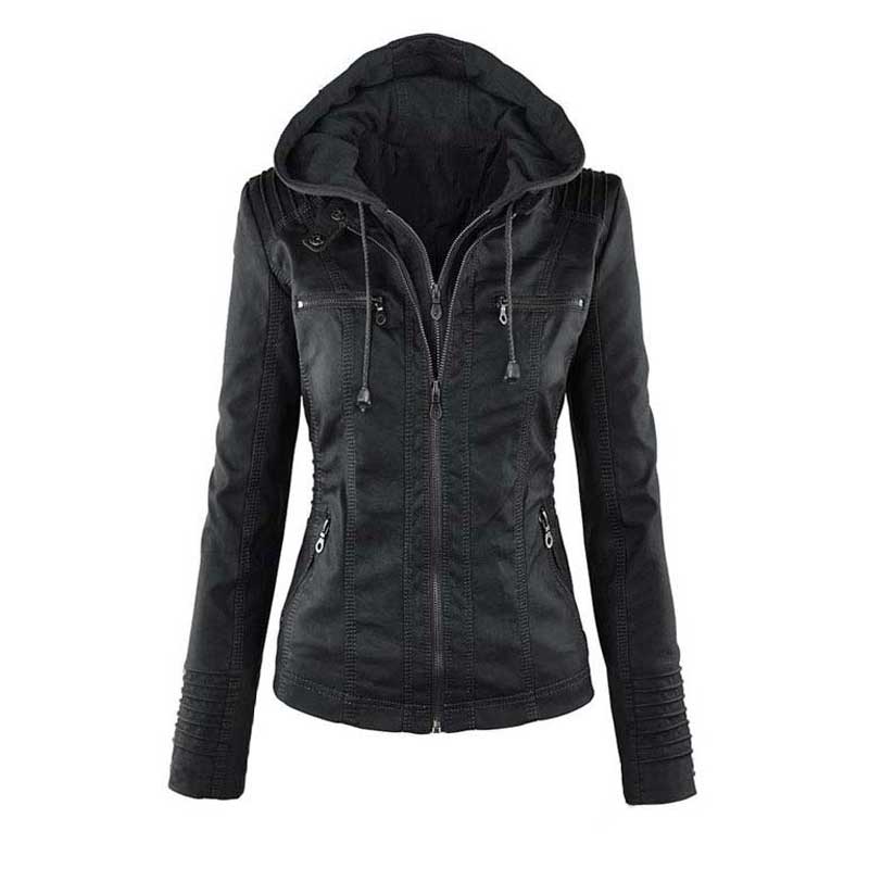 Winter Faux Women  Leather Coat