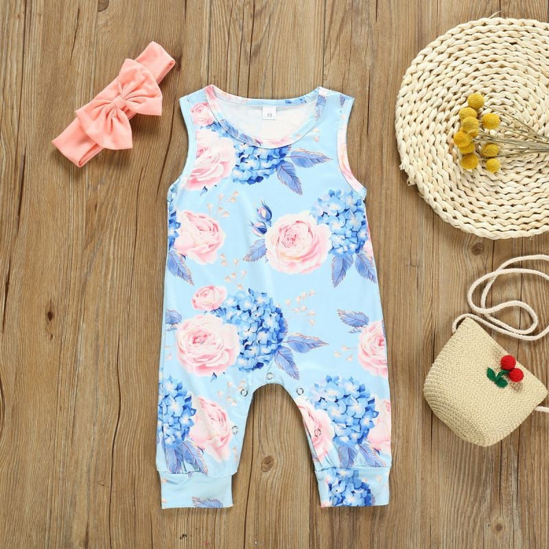 Toddler Kids Baby Girl Cotton Floral Romper