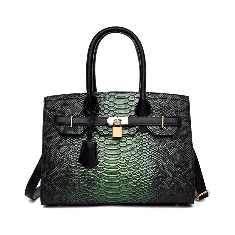 New Crocodile Leather Pattern Handbag