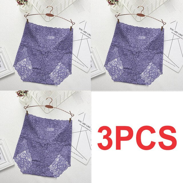 Women High Waist Lace Panties