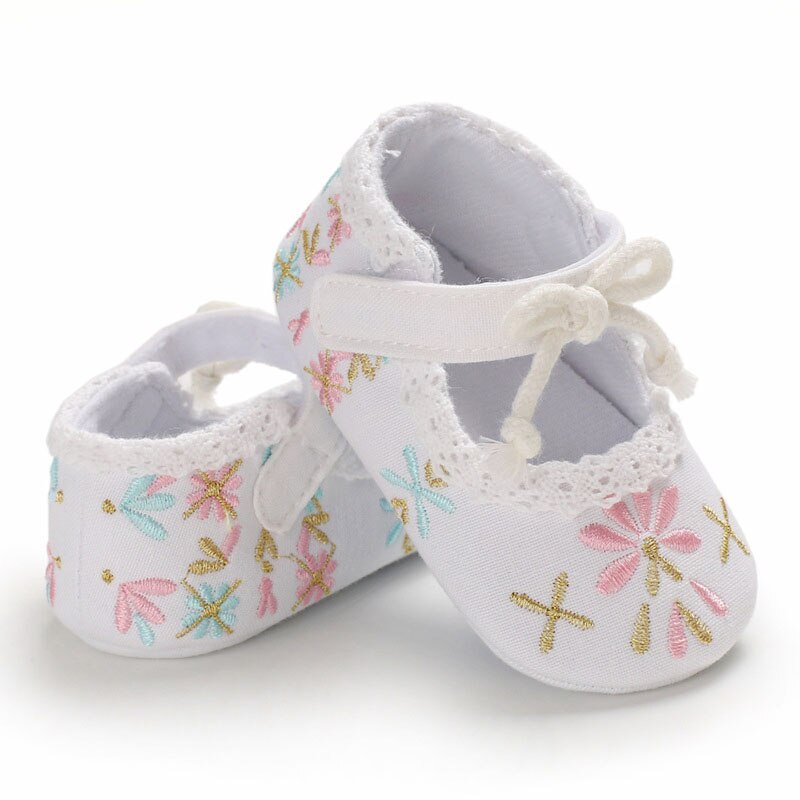 New Flower Embroidery Baby Girl Shoes