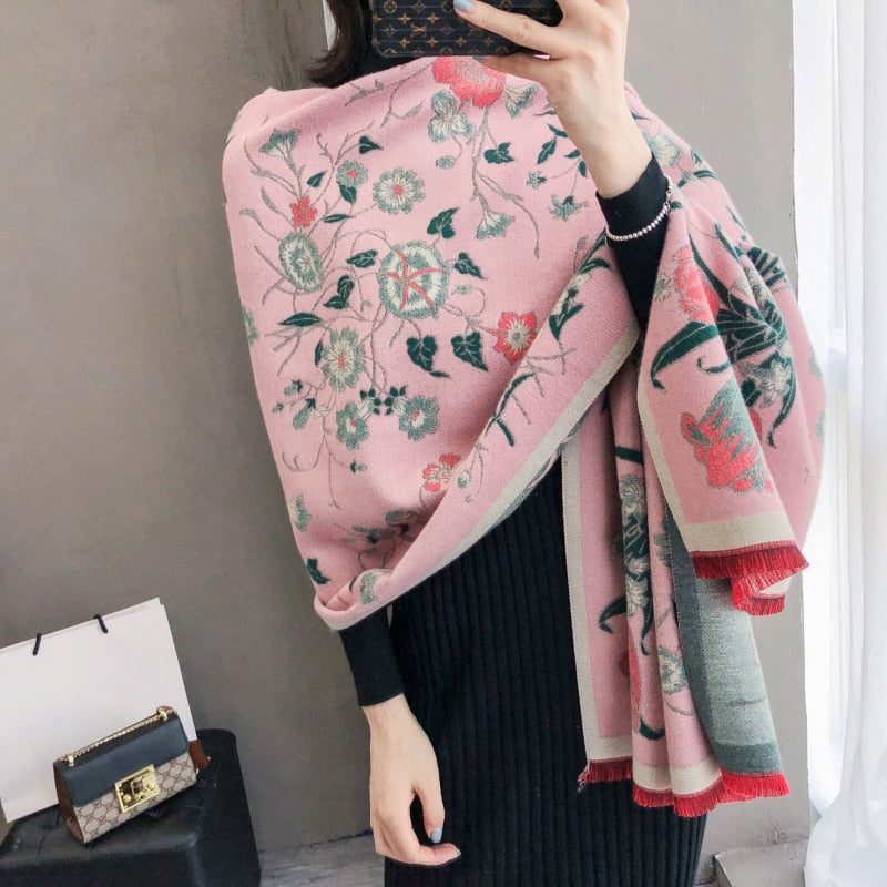 Women Luxury Cashmere Scarf Winter