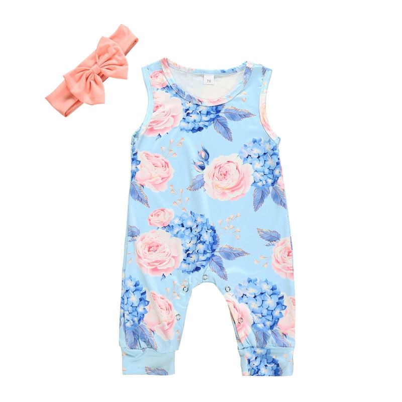 Toddler Kids Baby Girl Cotton Floral Romper