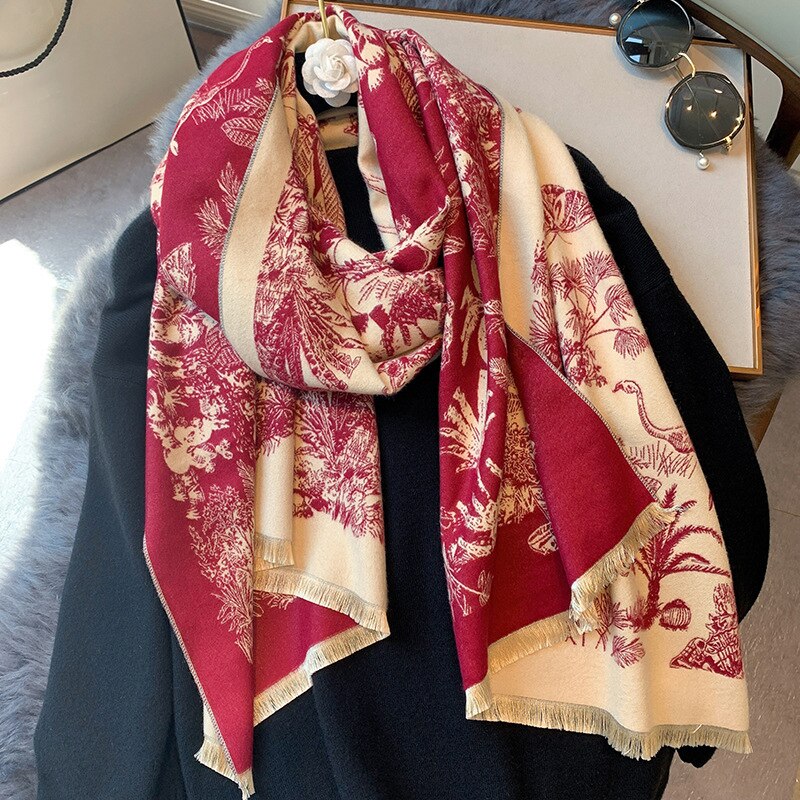 Women Luxury Cashmere Scarf Winter