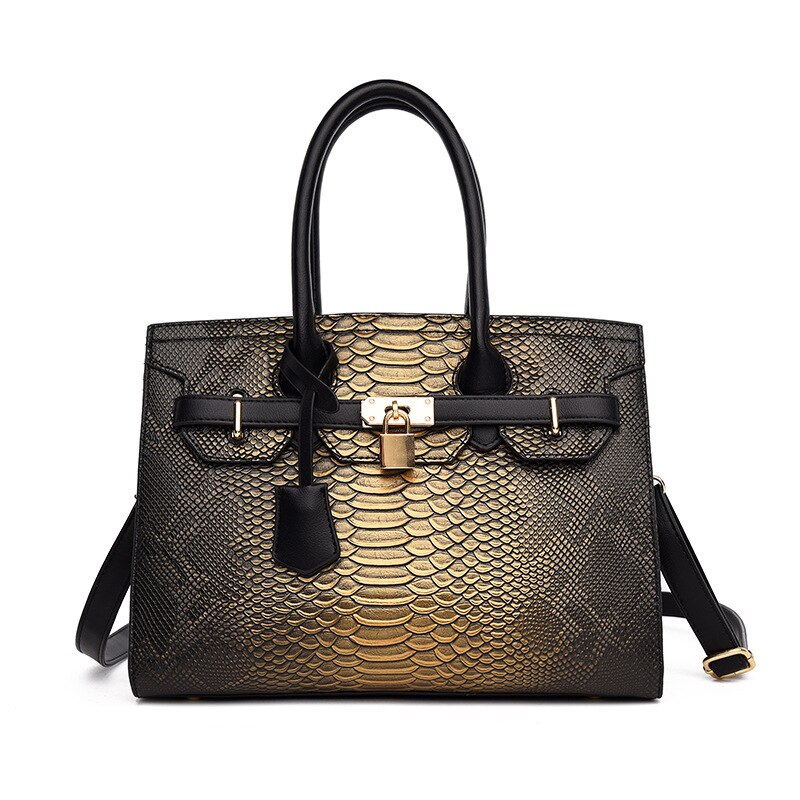 New Crocodile Leather Pattern Handbag