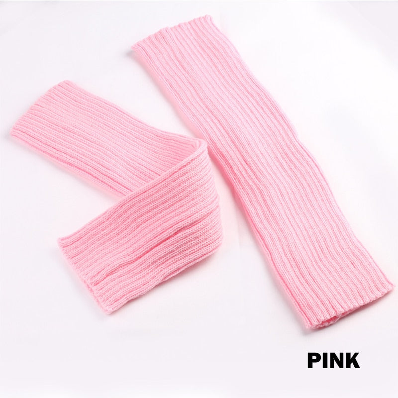 Punk Solid Black Cool Knit Long Socks