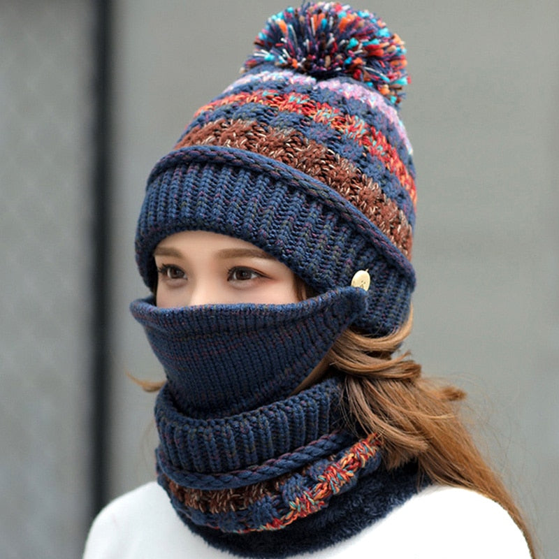 Warm Mask Hat And Scarf