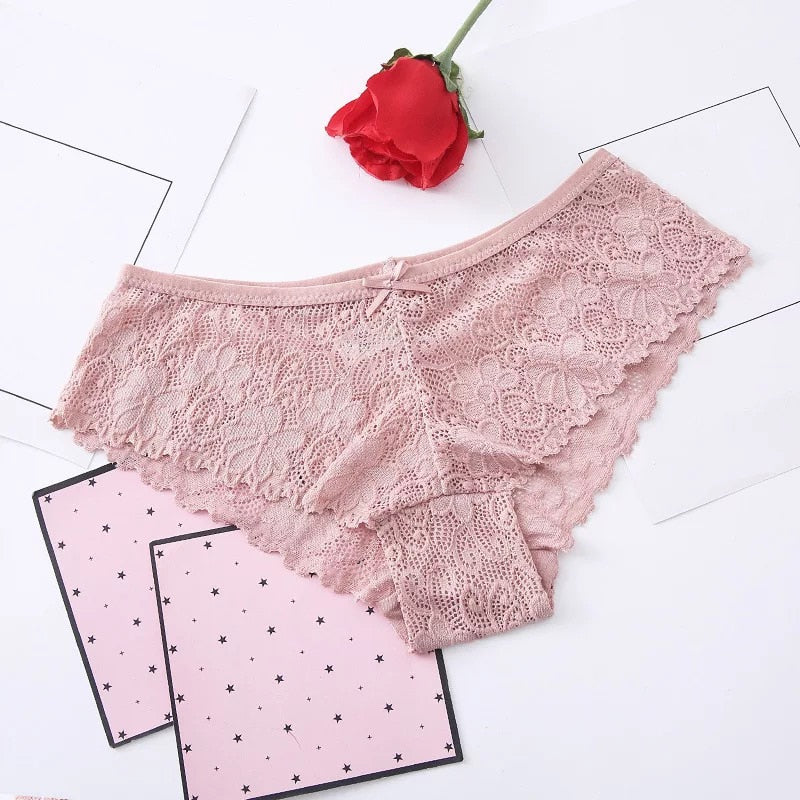 Women Lace Panties Ice Silk Seamless Panty