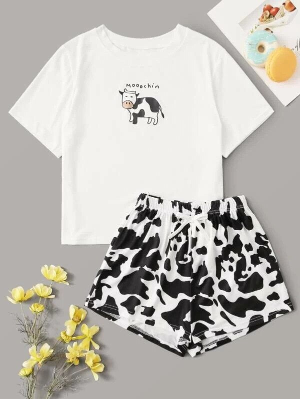 Print Cute Suit Sleepwear