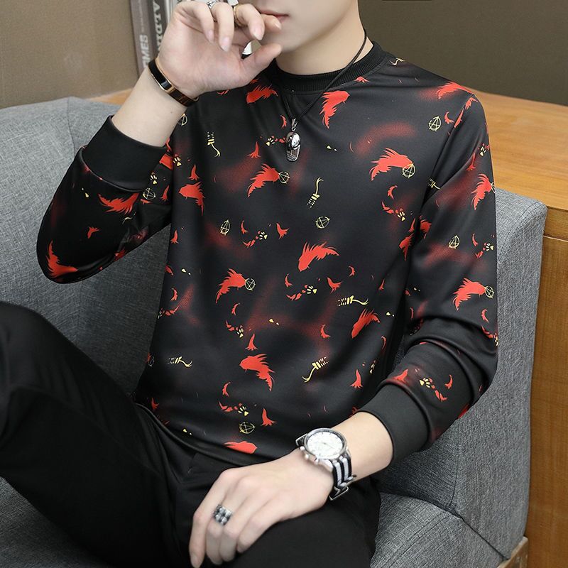 new men t shirt casual long sleeve