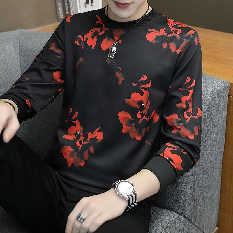 new men t shirt casual long sleeve