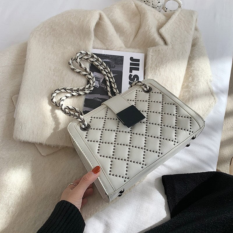 Rivet Designer PU Leather Crossbody Bags