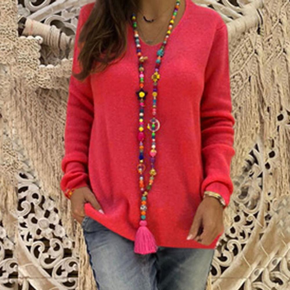 Women Sexy V Neck Sweaters