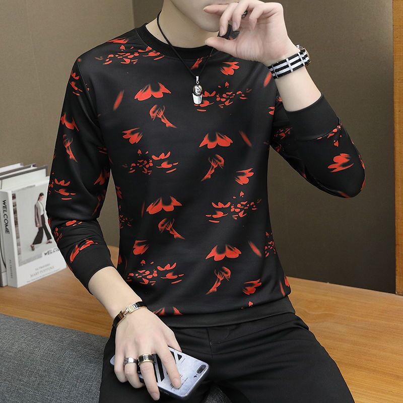 new men t shirt casual long sleeve