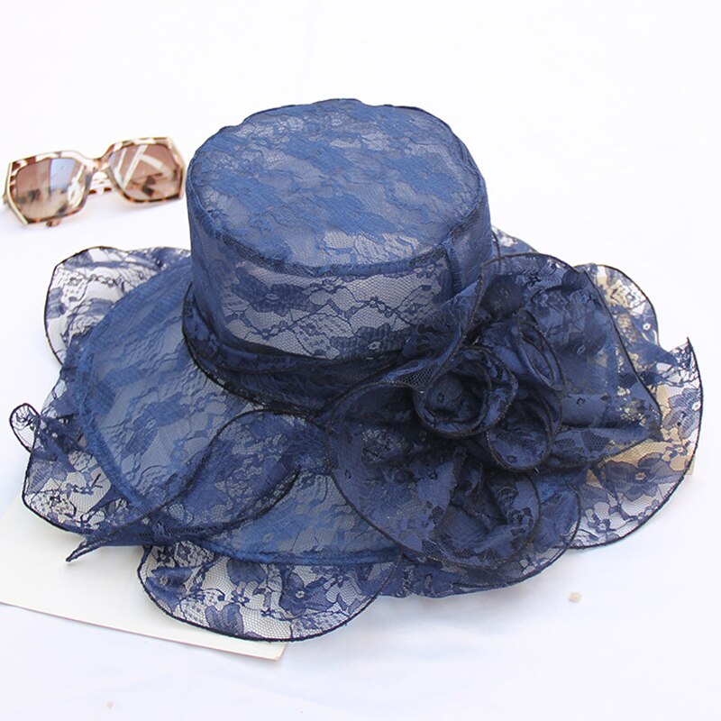 Summer Organza Brim Sun Caps