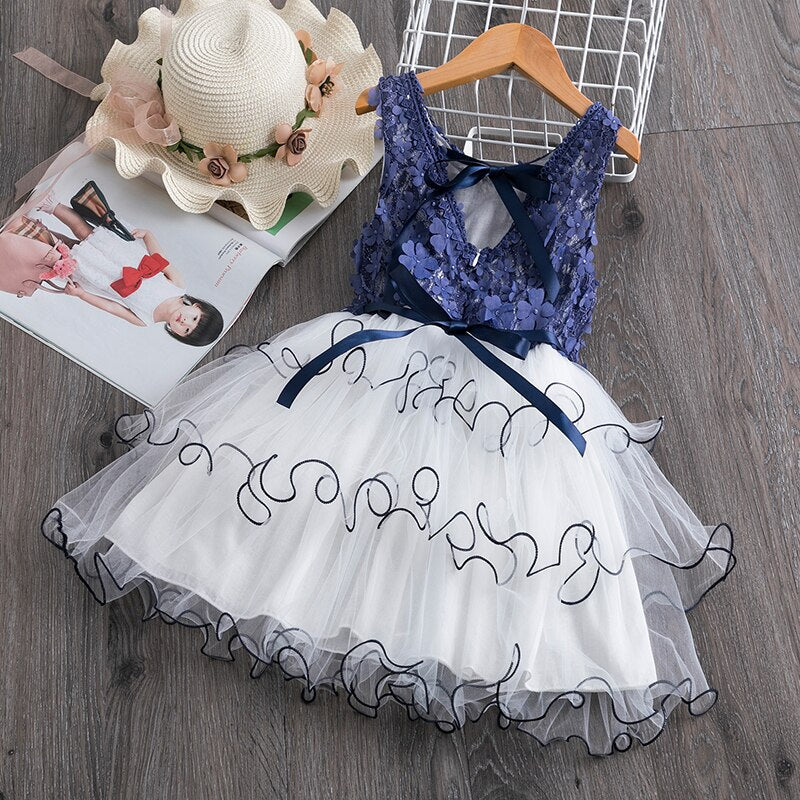 Red Lace Flower Dress