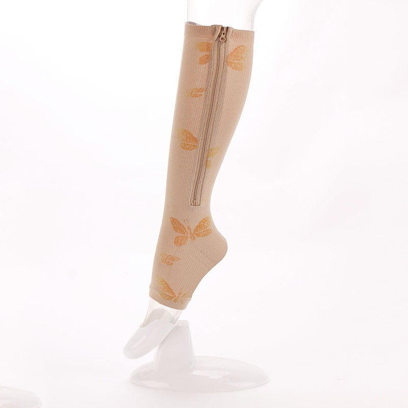 Women Burn Fat Zipper Socks