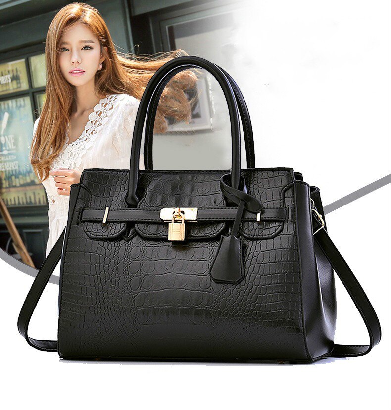 New Crocodile Leather Pattern Handbag
