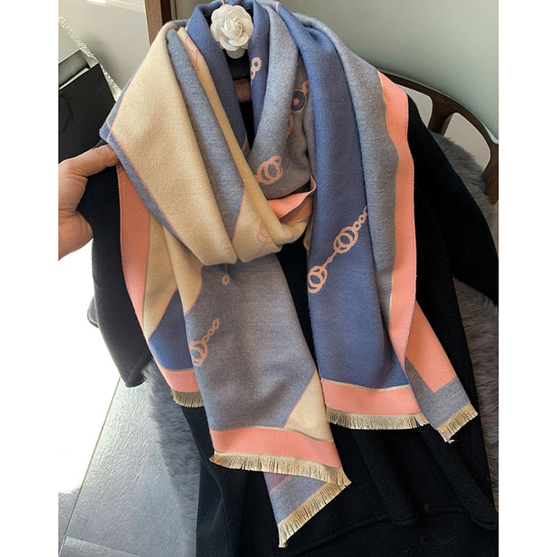 Women Luxury Cashmere Scarf Winter