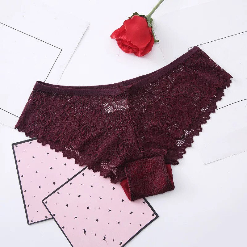 Women Lace Panties Ice Silk Seamless Panty