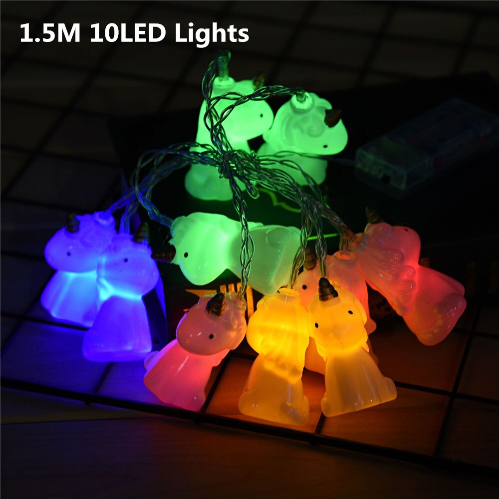 Tree Decorations Unicorn Snowman LED