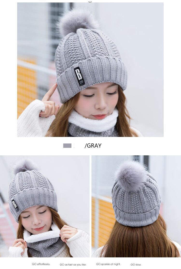 Two pieces Hat Scarf Set