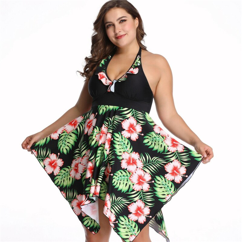 Women Halter Swimwear Dress