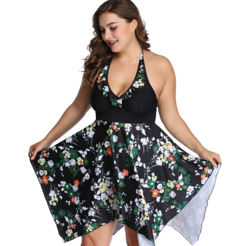 Women Halter Swimwear Dress