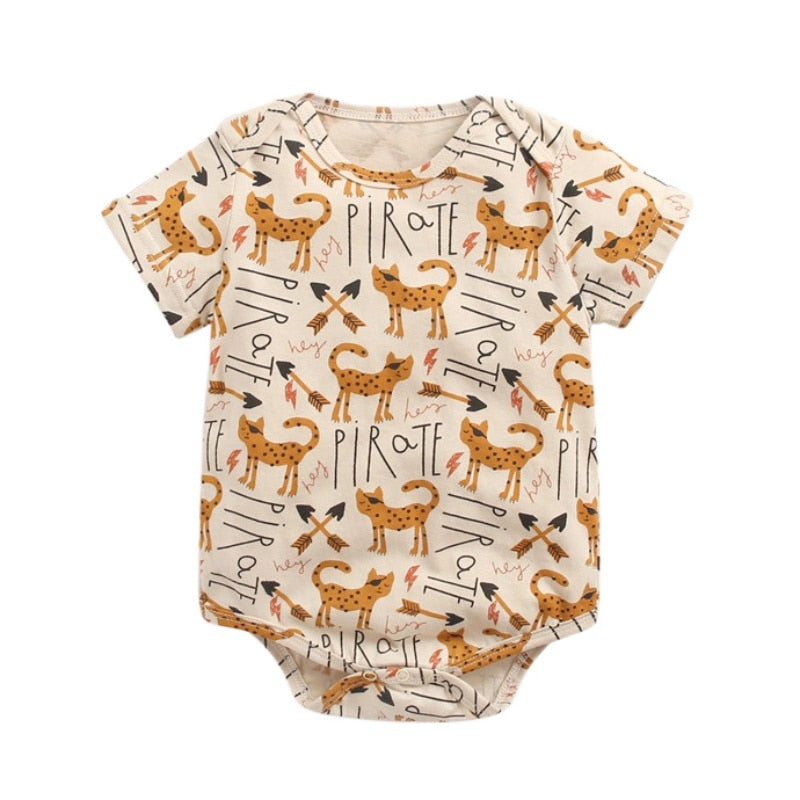 Newborn baby girls bodysuit short