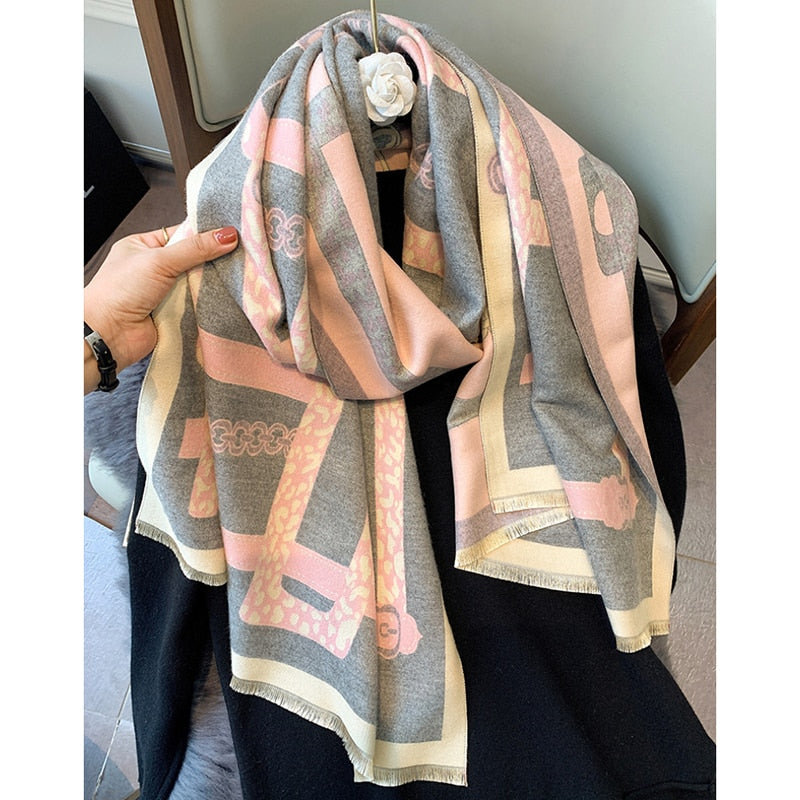 Women Luxury Cashmere Scarf Winter