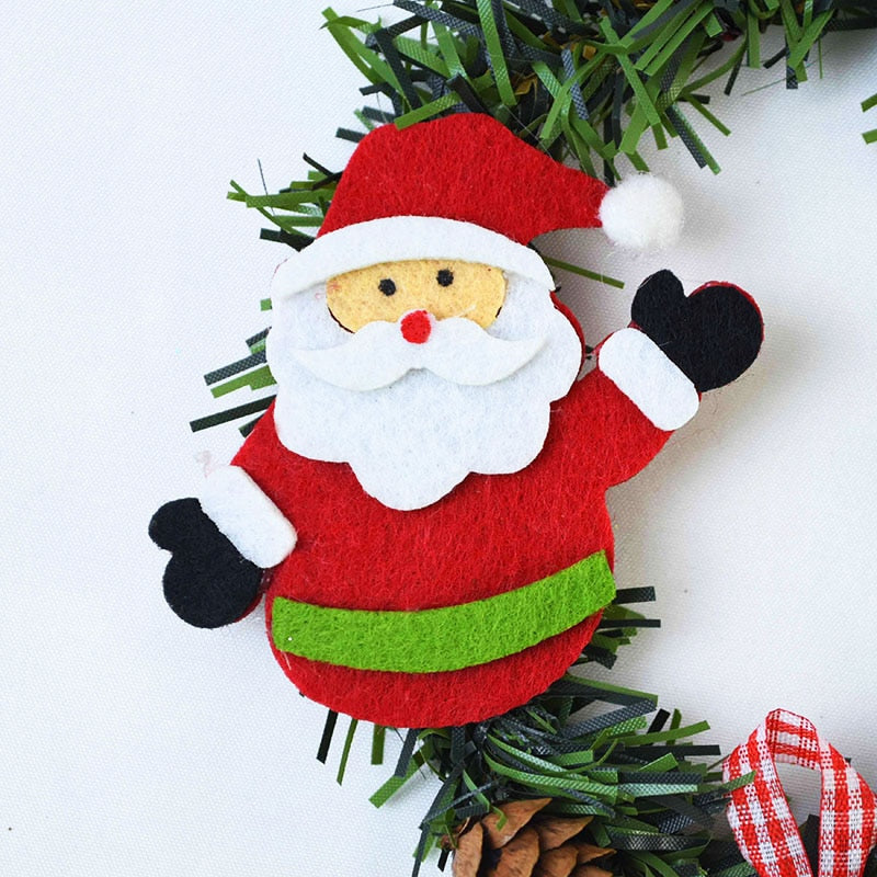 Wreath Decoration Santa Claus Deer Circle