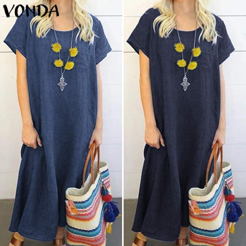 Women Sundress Summer Demin Dress