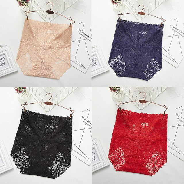 Women High Waist Lace Panties