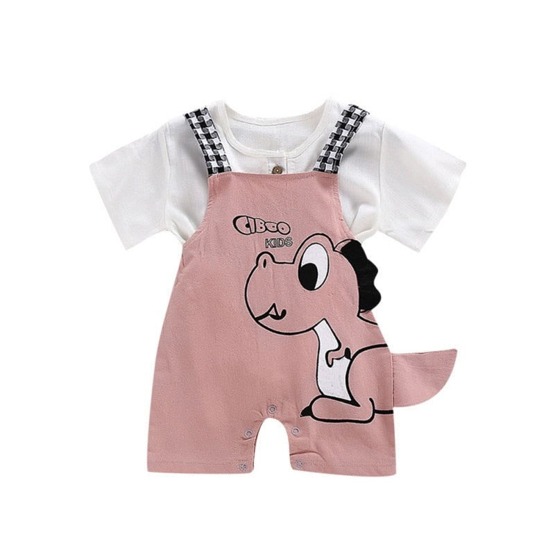 Newborn Infant Baby Boys Overalls Strap shorts