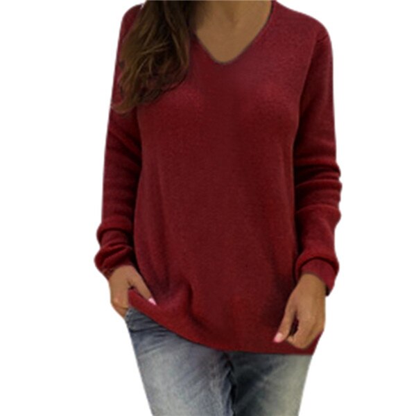 Women Sexy V Neck Sweaters