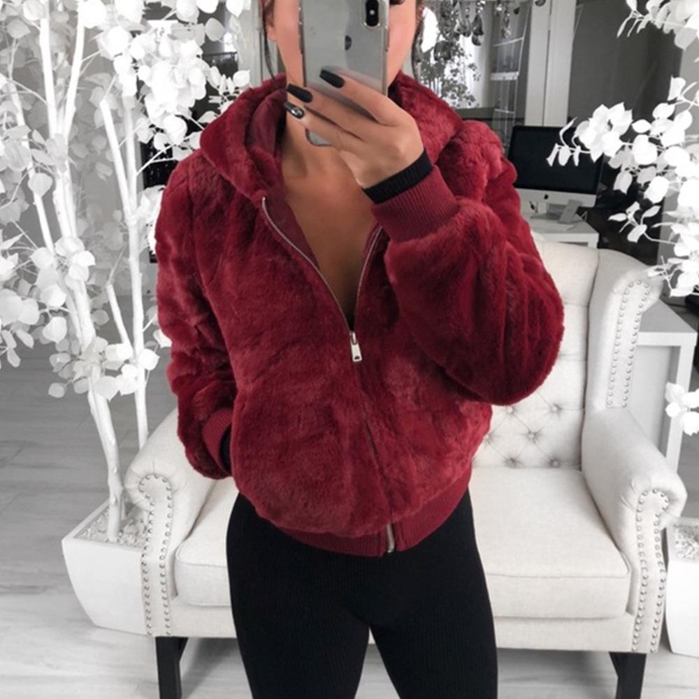 Winter Women Elegant Casual Fur Coat