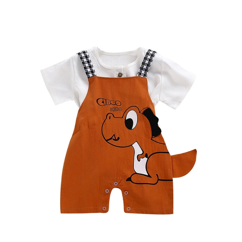 Newborn Infant Baby Boys Overalls Strap shorts