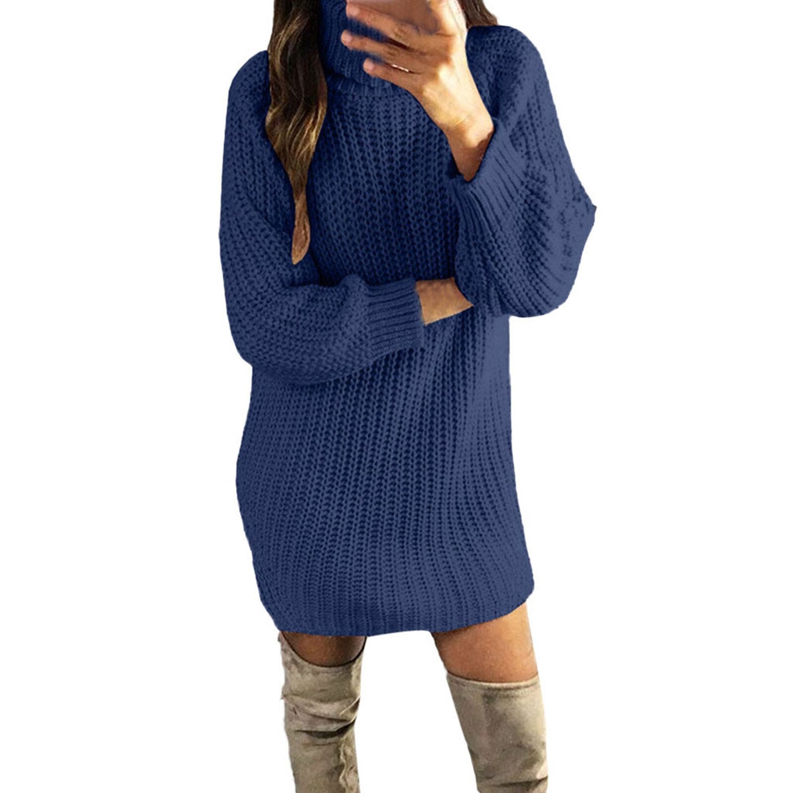 Women Sleeve Sweater Dress